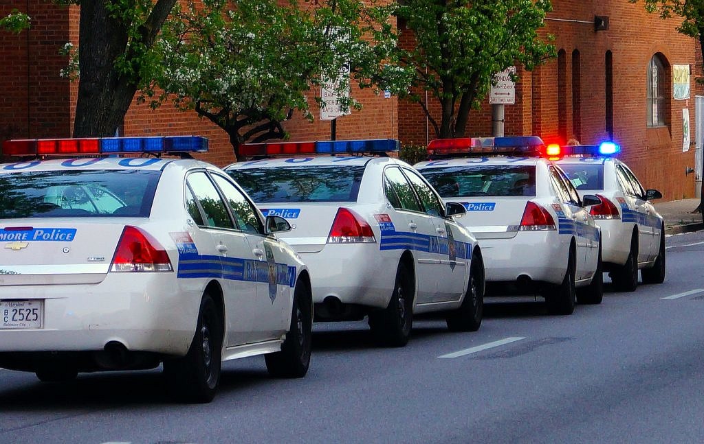Baltimore police cruisers