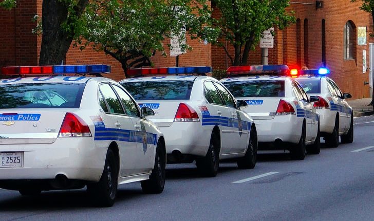 Baltimore police cruisers