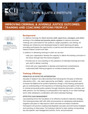 2019 CJI training brochure cover