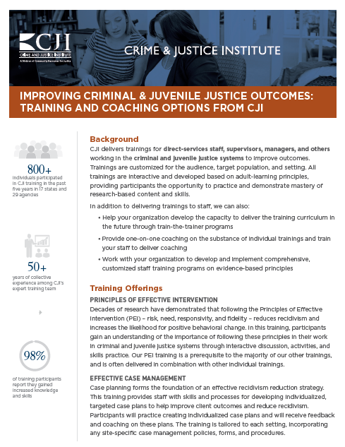 2019 CJI training brochure cover