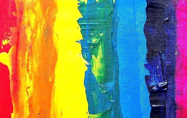 Painting of a rainbow